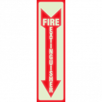 Headline&reg; Glow in the Dark Fire Extinguisher Sign English