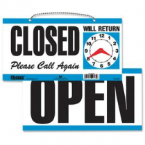 Headline Open/Closed 2-sided Sign 6" x 11-1/2"