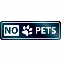 Headline&reg; Self-Stick Window Sign 8" x 2" English No Pets