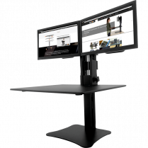 Victor&reg; High Rise&trade; Sit-Stand Desk Converter Dual Monitor Black