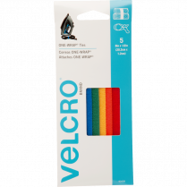 Velcro&reg; One-Wrap&reg; Straps 8" x 1/2" Assorted 5/pkg