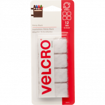Velcro&reg; Sticky Back&trade; Fasteners 7/8" Squares 12/pkg
