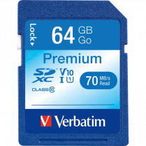 Verbatim&reg; Premium SDXC Card Class 10 64GB