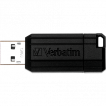Verbatim&reg; PinStripe USB 2.0 Drive 128GB Black