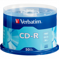 Verbatim&reg; CD-Rs 52X 80 min 700 MB 50/spindle