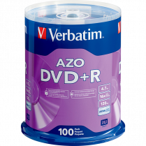 Verbatim&reg; DVD+Rs 16X 4.7GB 100/spindle