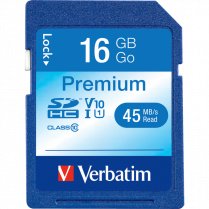 Verbatim&reg; Premium SDHC&reg; Card Class 10, 16GB