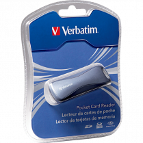 Verbatim&reg; Pocket Card Reader with USB Cable Graphite