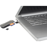 Verbatim&reg; Pocket Card Reader with USB Cable Graphite