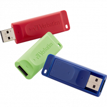 Verbatim&reg; Store 'n' Go&reg; USB Flash Drives 8GB Assorted Colours 3/pkg