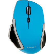 Verbatim&reg; Wireless Notebook 6-Button Deluxe Blue LED Mouse Blue