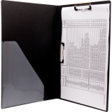 VLB Duraply&reg; Stay Clean Folding Clipboard 11" x 17" Black
