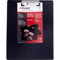 VLB Duraply&reg; Stay Clean Clipboard 8-1/2" x 11" Black