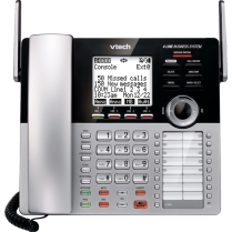 VTech Four-Line Corded Telephone Console Black