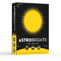 Astrobrights&reg; 24lb Paper 8-1/2" x 11" Solar Yellow 500/pkg