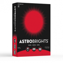 Astrobrights&reg; 24lb Paper 8-1/2" x 11" Re-Entry Red 500/pkg