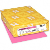 Astrobrights&reg; 65lb Cardstock 8-1/2" x 11" Pulsar Pink 250/pkg