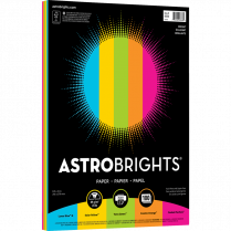 Neenah Astrobrights&reg; Paper 8-1/2" x 11" Assorted Bright Colours 100/pkg