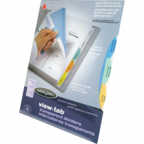 Wilson Jones View-Tab Extra Wide Index Dividers 5 Tabs