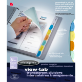 Wilson Jones View-Tab Transparent Index Dividers 8-Tab Clear