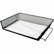 Winnable Mesh Stackable Side-load Tray Letter Black