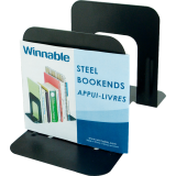 Winnable Steel Bookends Black