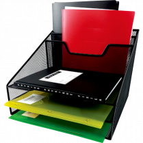 Winnable Mesh File and Tray Sorter Letter Size Black