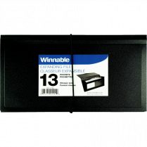 Winnable Poly Expanding File Cheque Black