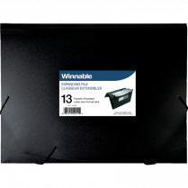 Winnable Poly Expanding File Letter Black