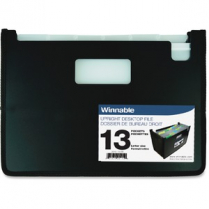 Winnable Expanding File Letter Black 13 Pocket