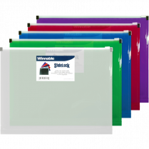 Winnable SlideLock&reg; Poly Zipper Envelopes 13" x 10" Assorted Colours