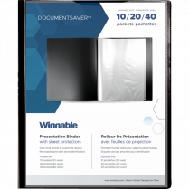 Winnable Presentation Book 20 Pockets Letter Black