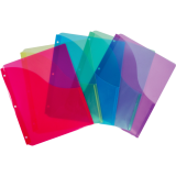 Winnable Slant Binder Pockets Assorted Colours 5/pkg