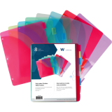 Winnable Slant Binder Pockets 8 Tab Letter Assorted Colours 8/pkg