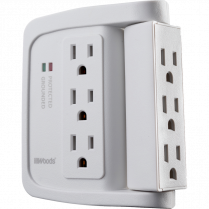 Woods&reg; 6-Outlet Swivel Wall Tap Surge Protector