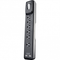 Woods&reg; 6-Outlet USB Surge Protector and Charger