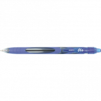 Zebra Ola&trade; Retractable Ball Point Pen Medium Point Blue 12/box