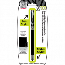Zebra Z-1000 2-in-1 Stylus Ball Point Pen Capped Black