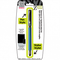 Zebra Z-1000 2-in-1 Stylus Ball Point Pen Capped Blue