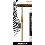Zebra Sarasa&trade; Grand Executive Retractable Gel Pen Gold Barrel