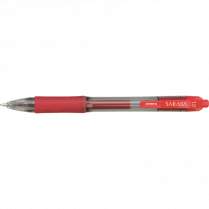 Zebra Sarasa&trade; Retractable Gel Pens 1.0 mm Red 12/box