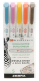 Zebra Mildliner Double Ended Highlighters Assorted Deep and Warm Colours 5/pkg