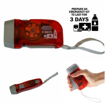 Hand Crank Emergency Flashlight 25/pkg