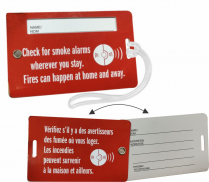 Luggage Tag  8.5cm x 5.5cm with jelly loop Bil 50/pkg.Red