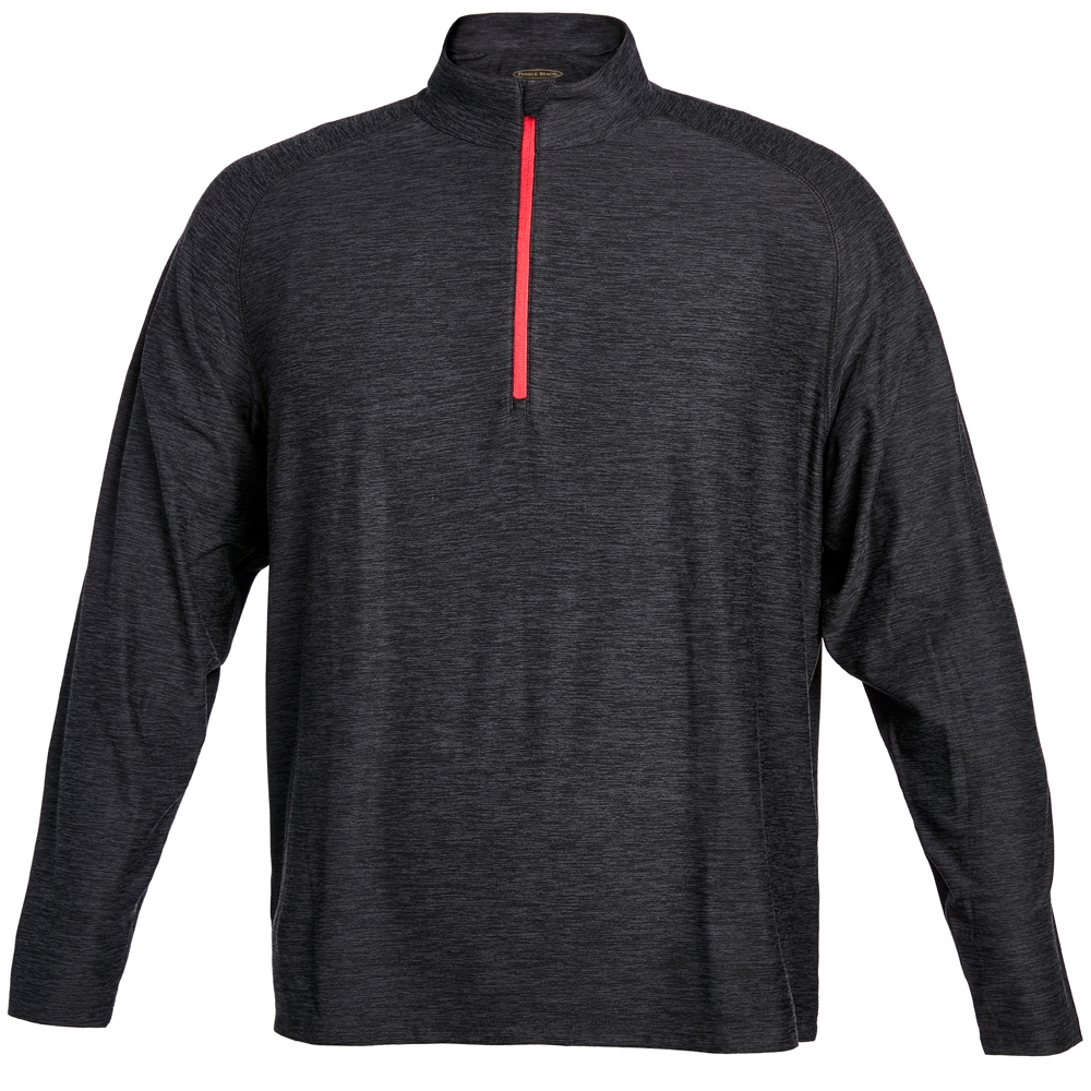 Style 7773 - Marled Jersey 1/4 Zip Tech Pullover Pebble Beach 