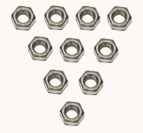 6MM STAINLESS NYLON LOCK NUT 10 PACK