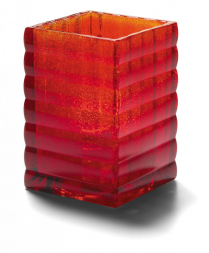 Hollowick Ruby Jewel Block Optic Glass Lamp(x)