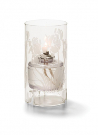Hollowick Iris Etched Cylinder Glass Lamp (X)