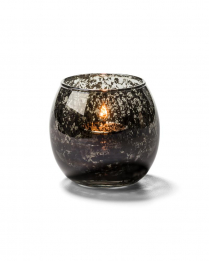 Hollowick Antique Black Small Bubble Tealight Glass Lamp (X)