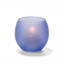 Hollowick Satin Dark Blue Bubble Tealight Glass Lamp(x)